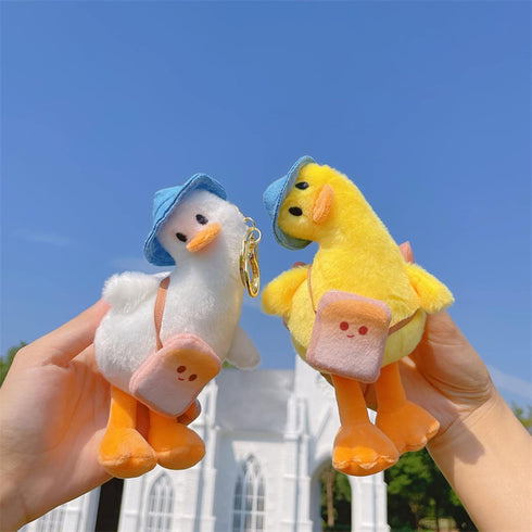 Plush Duck Keychains Ducklings Stuffed Animals Key Chains Ornaments Pendants...