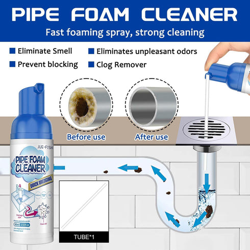 Yugou Drain Cleaner, Sink Drain Foam Cleaner, Sink Drain Cleaner, Drain Foam Cleaner, Kitchen Drain Foam Cleaner, Bathroom Drain Foam Cleaner, Pow...