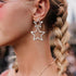 Star Dangle Drop Earrings, Mabor Simple Hollow Pentagram Earrings Exaggerate Star Drop Earrings Big Hoop Anti-sensitive Lightweight Pentagram Earr...