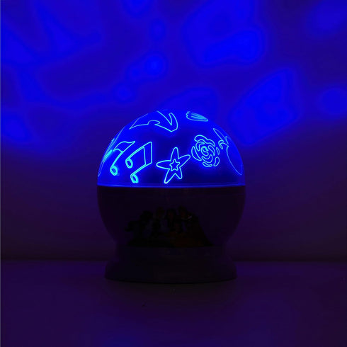 Idea Nuova Disney Princess Rotating LED Projection Kids Lamp and Nightlight 4.88"x 4.88"x 5.5"......