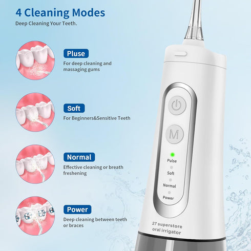 Water flosser for Teeth Cleaning Cordless Oral irrigator Best for Prevent Bad Cavity by 27 superstore...