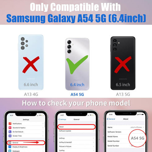 Toycamp for Galaxy A54 5g Phone Case with Ring Holder Cute Rainbow Sun Moon River Flowers Cartoon Graffiti Print Design Cover for Women Girls Teen...