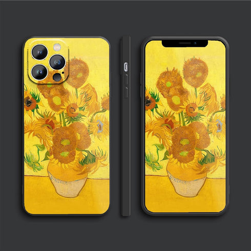 Sunflower iPhone 14 Plus Case for Women, Van Gogh Phone Case for Girls, Aesthetic Art Cute Waterproof Protective Case for iPhone 14 Plus(6.7inch)...