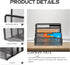 Operitacx for Metal Letter Magazine Home Tray Folder Slots Filing Envelope Black Desk Holder Paper Document Desktop Mail Countertop Organizer Cell...
