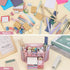 EOOUT Pink Desk Organizer, Pen Holder for Desk and Accessories, Mesh Desk Organizer with 8 Compartments and 1 Drawer for Office Home School Classr...