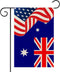 America Australia Garden Flag/America & Australia Yard House Lawn Sign/National Flag Door Yard Lawn Sign Decor/National Friendship Outdoor Decorat...