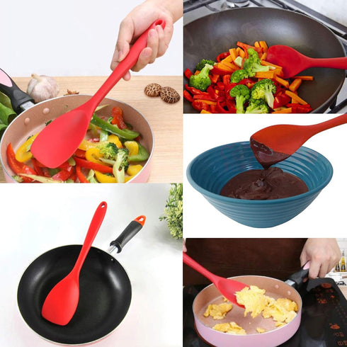 Silicone Spatulas Spoon Set of 2,Non-stick Heat Resistant SiliconScraping Kitchen Baking Bakeware,Silicone Scraper Scoop Mixer for Stirring, Scoop...