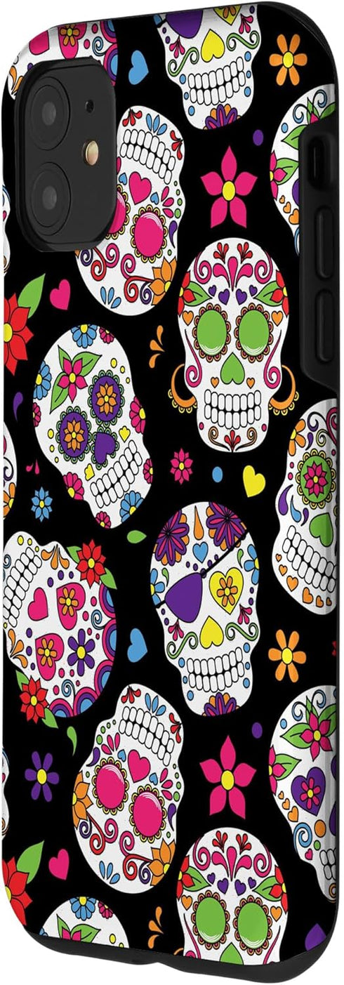 iPhone 11 Dead Sugar Skulls Case Sugar Skull Day Of The Dead Case...