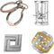 4 pcs Metal Puzzle IQ Test Puzzle Brain Teaser Metal Wire Puzzles Mind Game Educational Toys High Difficulty Disentanglement Unlock Interlock Game...