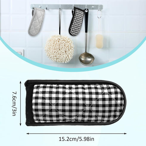 4Pcs Cotton Cast Iron Handle Cover, Non-Slip Cast Iron Skillet Handle Covers, Machine Washable Lodge Cast Iron Handle Covers for Kitchen Baking Co...