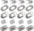 AUEAR, 12 Pack Silver Turn Lock Clasp Hardware Purse Closure latches Handbag Twist Fasteners for DIY Bag Craft Project...