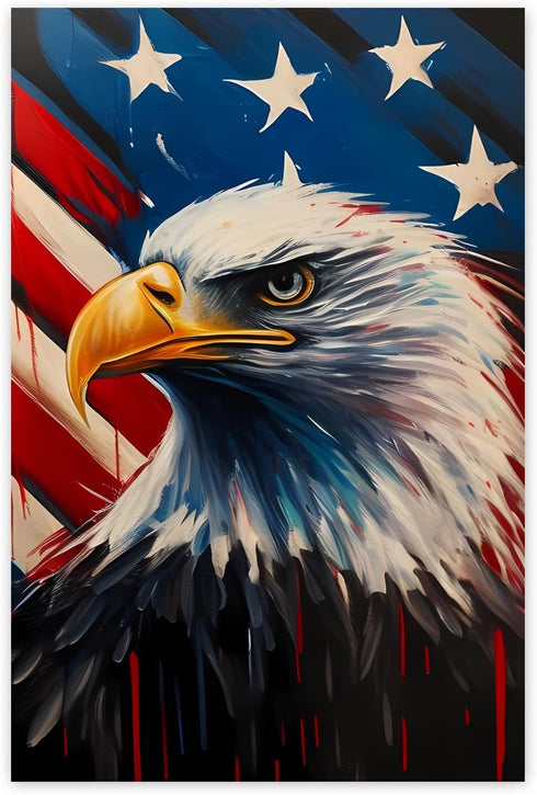 Gabbana American Flag Eagle Diamond Painting Kits for Adults, Full Round Diamond Art Kits 5D Patriotic Diamond Art, Personalized Gifts for Family ...