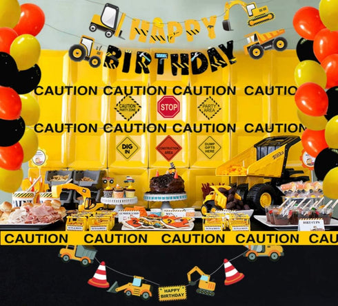 Construction Birthday Party Supplies Dump Truck Party Decorations Kits Set for Kids Birthday Party 51 pack...