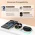 15W Fast Wireless Charger Pad Foldable 3 in 1 Travel Wireless Charging Station Kick for Samsung Galaxy S24 S23 FE S22 S21 S20/Note20/Z Flip Fold 6...