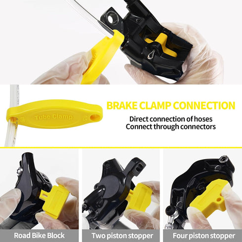 Brake Bleed Kit for Shimano, TEKTRO, TRP Hydraulic Disc Brakes, Brake Fluid Bleeder Kit with180ML Mineral Oil Brake Fluid for MTB/Road Bike Brake...