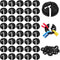 150 Pieces 3/8-1/2 Inch Non-Metallic Button Push-in Cable Connector, Plastic Cable Connector Electrical Conduit Fittings, Fits 1/2-Inch Knock Outs...