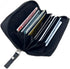 Alpine Swiss Womens Accordion Organizer Wallet Leather Credit Card Case ID Black...