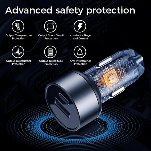 YingCheng USB C Car Charger, 45W Quick Charge 3.0 Car Adapter with One 20W PD Port and One 25W Fast Charge Port......