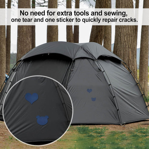3pcs Nylon Tent Repair Tape Self-Adhesive Tent Repair Patches Tape Waterproof Puncture Repair Patches for Horse Blanket Camping Tent Backpack Awni...