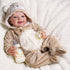 JIZHI Reborn Baby Doll Bottle and Magnetic Pacifier Set, Baby Doll Accessories for Reborn Baby Dolls, Pretend Play Feeding Toy Kids Gift (Yellow)...