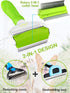 Pet Grooming Brush - 2 In 1 Dog Brush for Shedding & Dematting Undercoat Rake, Switchable Cutter Head, Reduces Shedding by Up to 95%, Great for Sh...