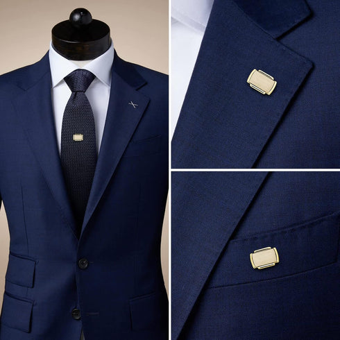 Tie Pins Tie Tacks for Men with Chain, Mens Jewelry or Accessories for Wedding Birthday Anniversary Christmas Valentine's Day...