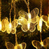 Lainin USB Powered 13FT 96 LED Curtain Lights 16 Butterflies Twinkle Lights 8 Modes Fairy Light Strip for Party Indoor Outdoor Room Garden Wedding...