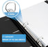 1 Inch Telescoping 3 Ring Binder - 1PCS-Black, Flexible Binders with Customizable Front Cover and Clear Catalog Pocket, 1 Inch Rings, 225 Sheet Ca...