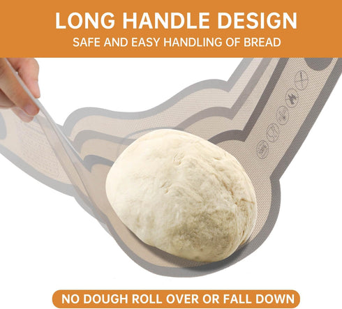 Silicone Bread Sling Dutch Oven, 2 PCS Non-Stick & Easy Clean Reusable Silicone Bread Baking Mat With Long Handles, Easy to Transfer Sourdough Bre...