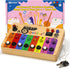 Autism Sensory Montessori Toys for 1 Year Old, Toddlers Busy Board for 1 2 3 4 Year Old, Wooden Switch Button Musical Mini Piano Key with LED Ligh...