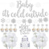 Baby It’s Cold Outside Party Decorations, Banner, Snowflake Balloons, Garland for Winter Wonderland Baby Shower, Christmas, Winter Birthday Party ...