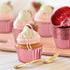 Rose Gold Foil Cupcake Liners,100 pcs Disposable Muffin Liners 3.5 Oz Wrappers for Baking, Metallic Muffin Paper Cases Baking Cups...