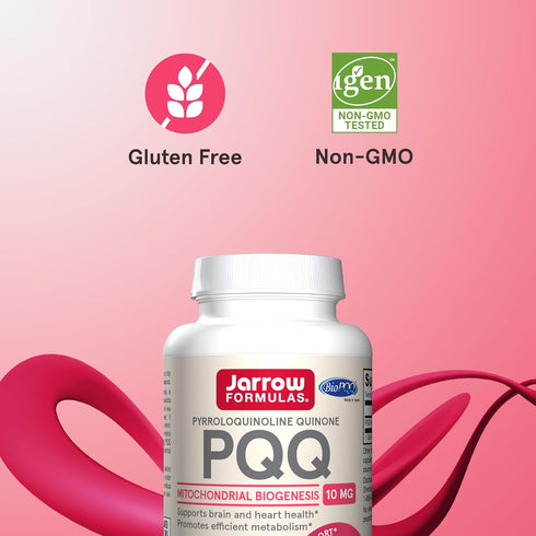 Jarrow Formulas PQQ 10 mg, Dietary Supplement, Heart, Brain, and Metabolism Support, 30 Veggie Capsules, 30 Day Supply...