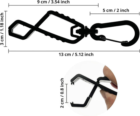 Glove Clip with Metal Carabiner, Glove Holder, Glove Keeper, Glove Hanger for Safety Work/Construction Worker...