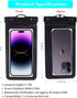 GoGo Deepsea Waterproof Phone Pouch, IP68 Waterproof Phone Case, Underwater Vacation Cellphone Dry Bag Up to 7.2" for Samsung Galaxy Pixel, iPhone...