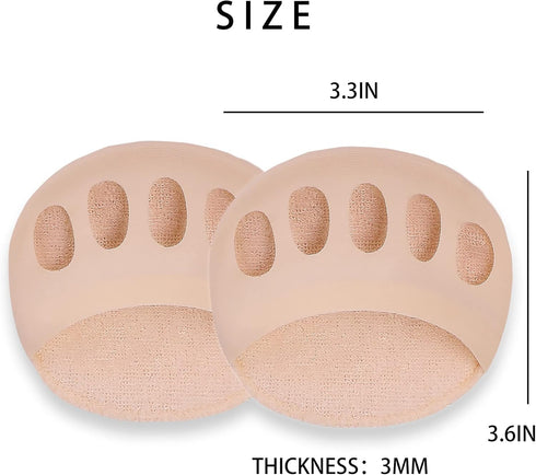 Ball of Foot Cushions (5 Pairs) - Metatarsal Pads for Women & Men, Soft Forefoot Pads for Ball of Feet, Reusable, Breathable, Prevent Pain & Disco...