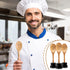 3 Pieces Golden Spoon Award Trophies Set Chili Cook Off Wood Spoon Prizes Wooden Laser Engraved Wooden Spoon with Wooden Trophy Base Cooking Bakin...