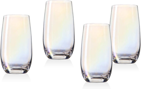 Godinger Tumbler Glasses, Highball Glass, Drinking Glasses, Beer Glass, Drinking Cup Beverage Glass Cup, – Set of 4...