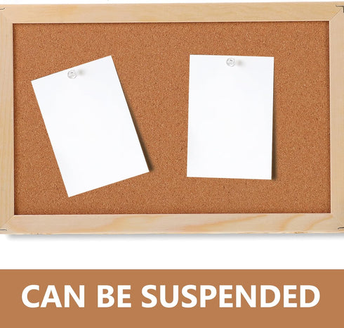 MAGICLULU Wooden Frame Message Board Pin Board for Wall Wood Easel Display Stand Memo Board Display Tripod Holder Stand Wood Tripod Easel Cork Mes...