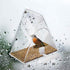 Hanging Bird Feeder, Clear Acrylic Window Birdfeeder with Chains, Squirrel Proof Decorate Triangle Outdoors Wild Bird Feeders for Finch, Warblers,...