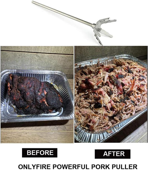 onlyfire 4 Inch Stainless Steel Pork Puller Used with Standard Hand Drill...
