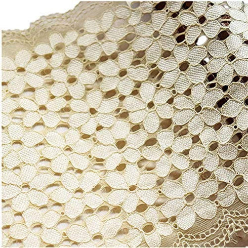 5 Yards Forget-me-not Floral Lace Ribbon Stretchy Embroidered Tulle Lace Trimming Fabric for Hair Accessories Sewing Crafts Wedding Party Decorati...