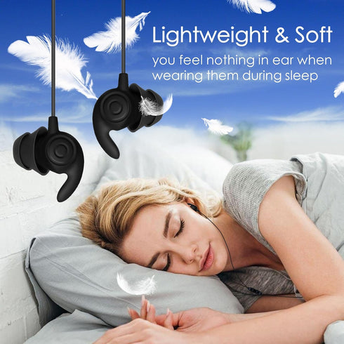 Sleep Earphones, Noise Isolation 3.5mm Sleep Headphones Wired, Lightweight Soft Silicone Earbuds with Mic for Insomnia, Side Sleeper, Snoring, Air...