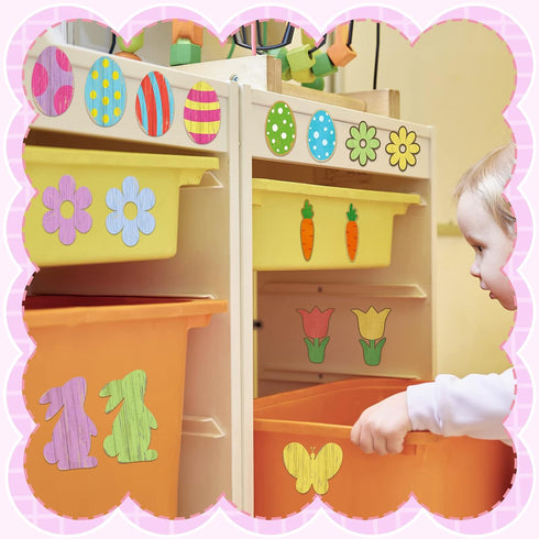 Eaasty 60 Pcs Easter Bulletin Board Decorations Religious Spring Bulletin Board Sweet Classroom Spring Easter Cutouts Including Butterfly Rabbit C...