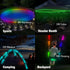 40ft LED Tent Lights, Battery Operated RGB Color Changing LED Tent Lights with APP and Remote Control, Chasing LED Rope Light for Canopy (RGB+IC, ...