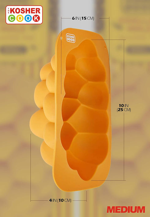 Silicone Braided Challah Mold - Medium - Braided Oval Challah Pan - Challah Bread Baking Mold - No Shaping Required...