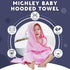 MICHLEY Animal Face Hooded Baby Towel Cotton Bathrobe for Boys Girls 0-6 Year Light Pink...