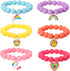 PinkSheep Unicorn Beads Pendant Bracelet for Kid Girl, 6PC, Rainbow Monster Sun Flower Heart Meteor Charm Friendship Bracelet Good Friend Gift...