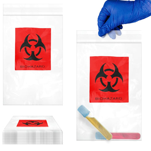 APQ Biohazard Specimen Bags, 6 x 9 Inch. Pack of 100 Clear Zipper Specimen Bags. 2 Wall Polyethylene Specimen Bag. 2 Mils Specimen Biohazard Bag. ...