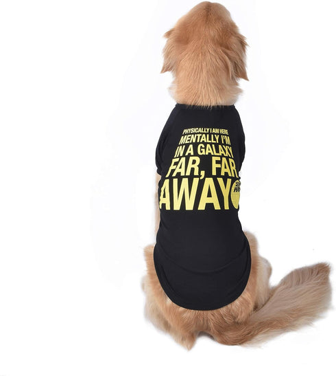 Star Wars for Pets "Mentally I'm In A Galaxy Far, Far, Away" Dog Tee | Black Star Wars Dog T-Shirt | Soft Dog Shirt, X-Large | Adorable Dog Clothi...